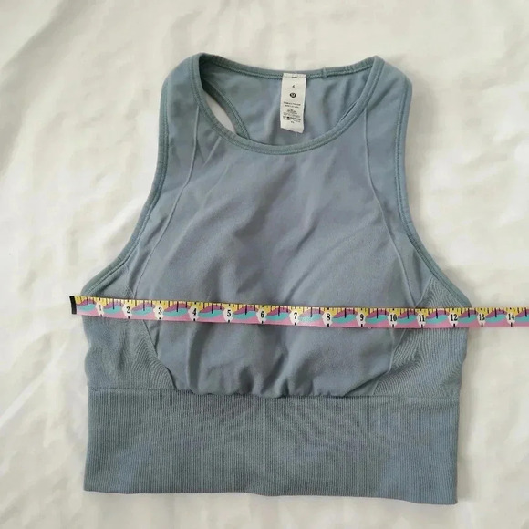 Lululemon Ebb to Train Bra Medium Support C/D Cup in Chambray Blue 4 - Picture 12 of 16